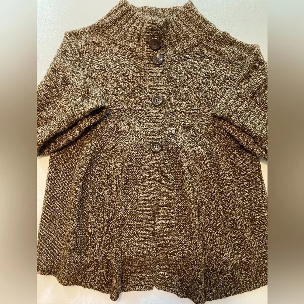 Christopher & Banks EUC women’s high neck sweater size L. Cuffed half sleeve.